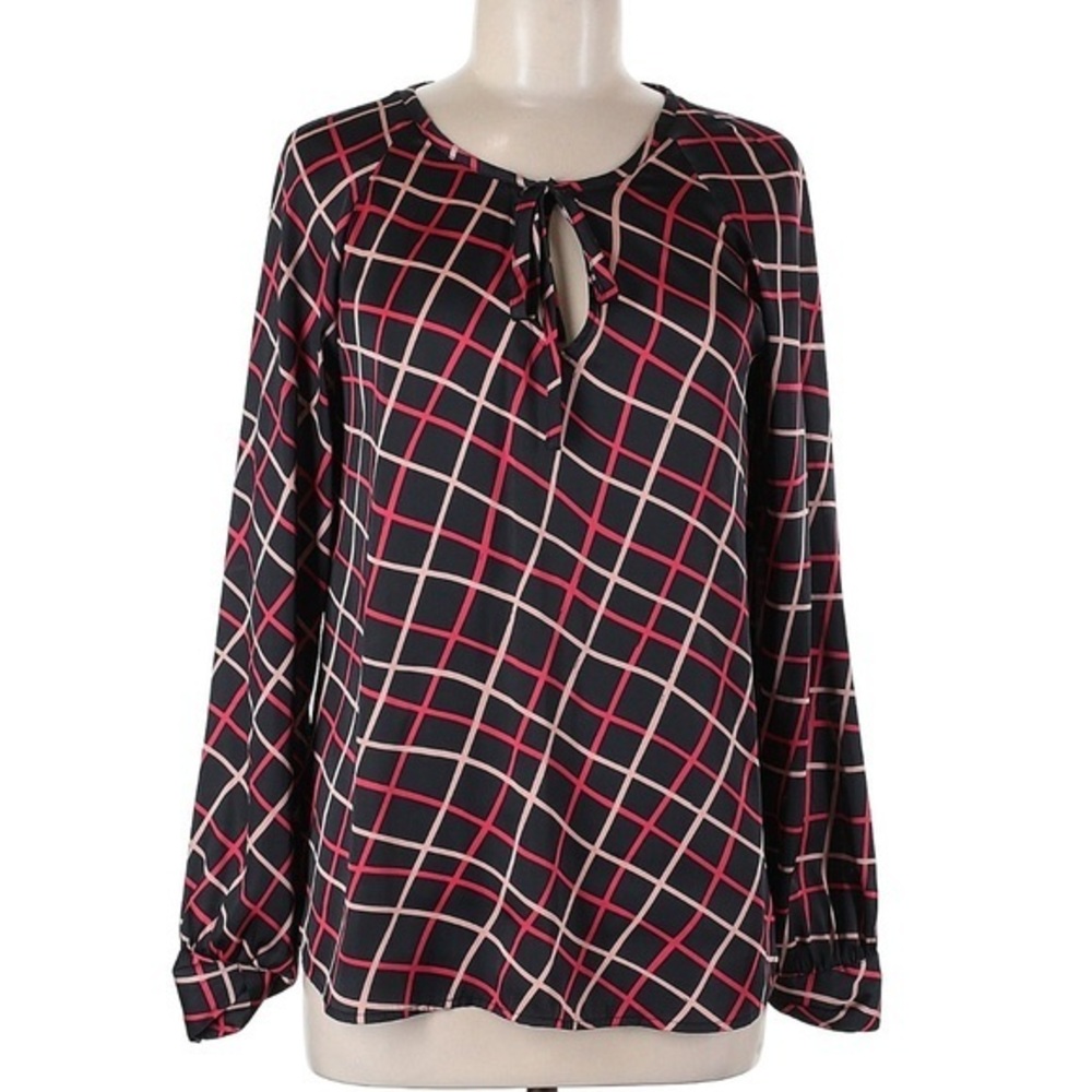 Sanctuary Black & Red Checkered Blouse | Women's Size S | Anthro Style Top - Picture 1 of 4